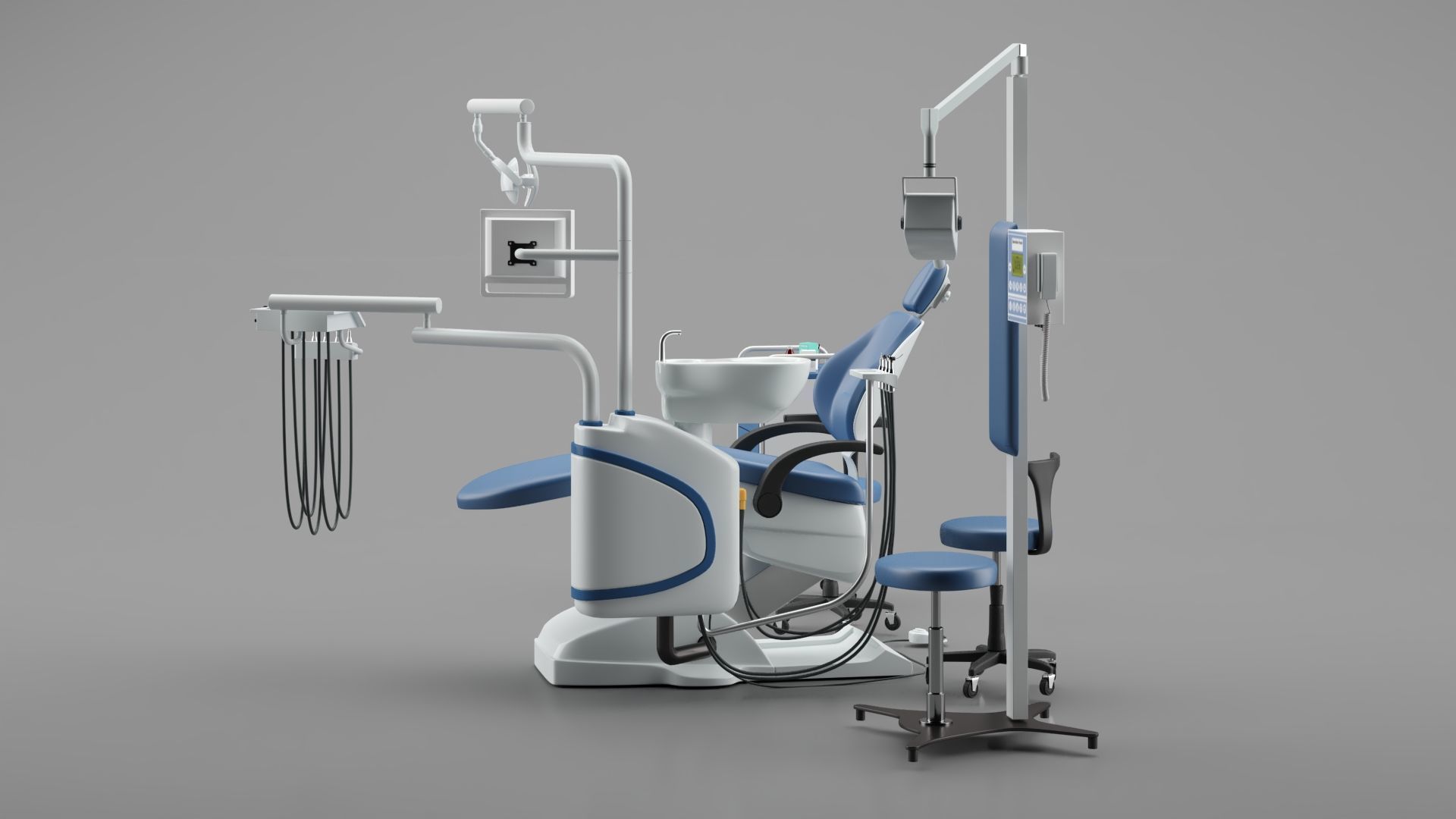 Dental Chair Unit Set 3D model_14
