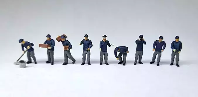 N Scale Sailors and Dock Workers