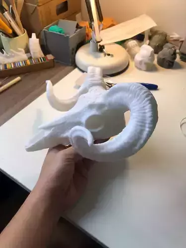 Ram Skull STL File for 3D Printing