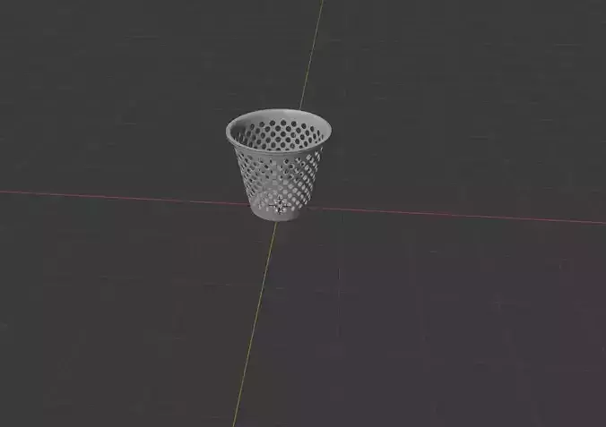 Dust Bin 3D Model For Fbx