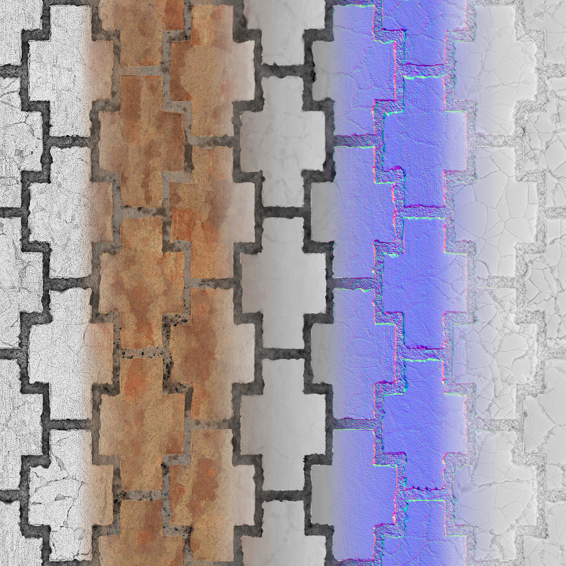 PBR Bricks 04 - Seamless 4K Texture Texture_3