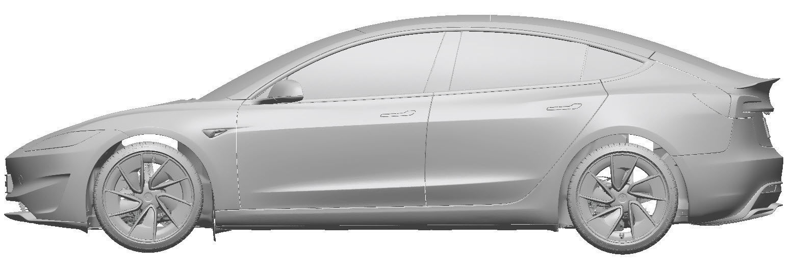 Tesla Model 3 Performance 2024- Exterior Scan 3D model 3D model_2