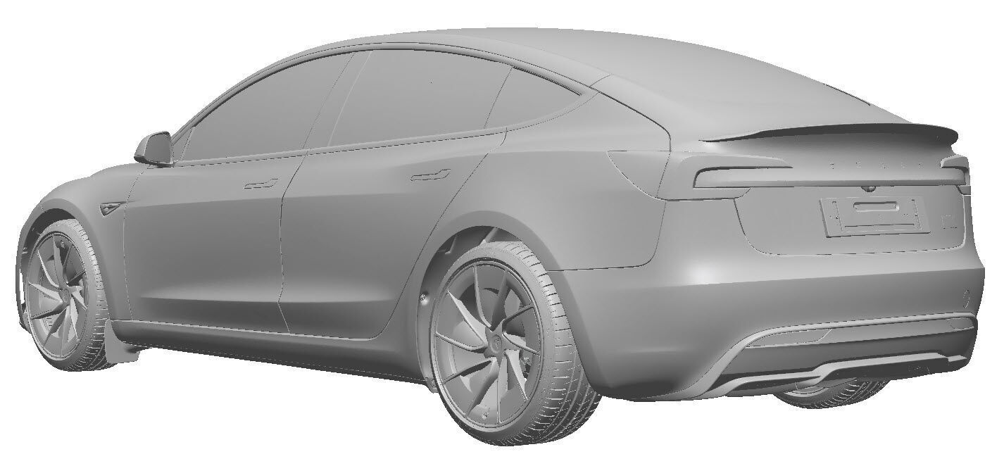 Tesla Model 3 Performance 2024- Exterior Scan 3D model 3D model_1