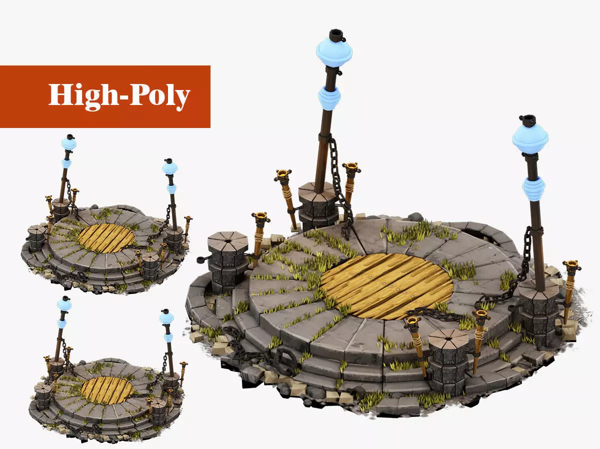 sacred altar 3D model  high-poly 3D model_0