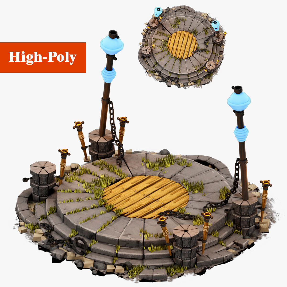 sacred altar 3D model  high-poly 3D model_1