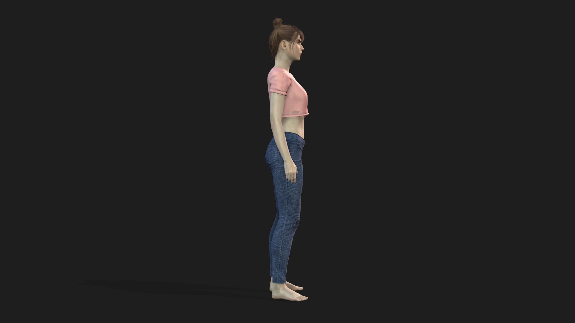 Beautiful Female Character Animation Ready Model 3D model_1