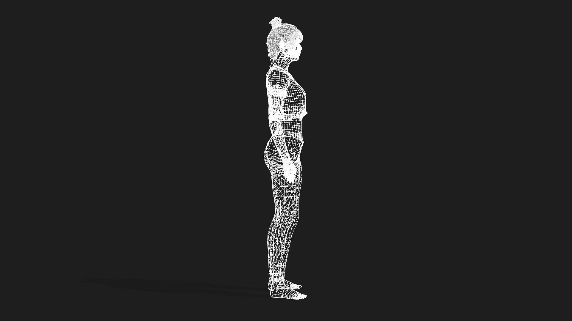 Beautiful Female Character Animation Ready Model 3D model_11
