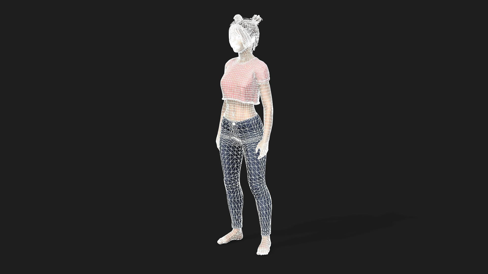 Beautiful Female Character Animation Ready Model 3D model_23
