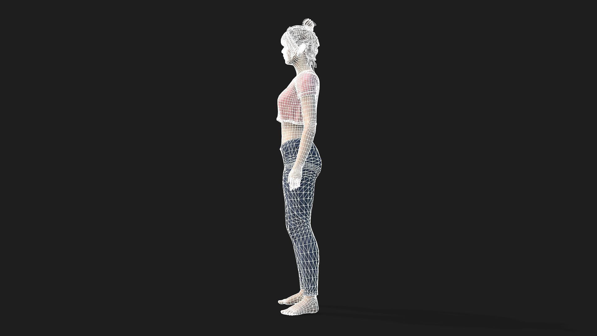 Beautiful Female Character Animation Ready Model 3D model_16