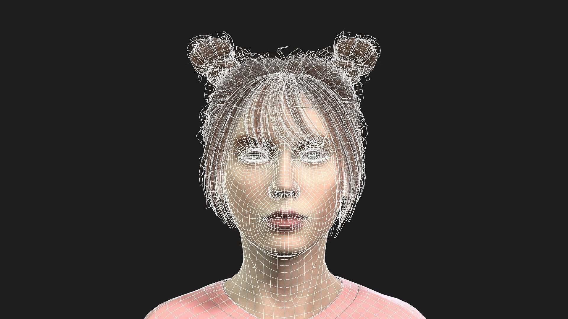 Beautiful Female Character Animation Ready Model 3D model_19