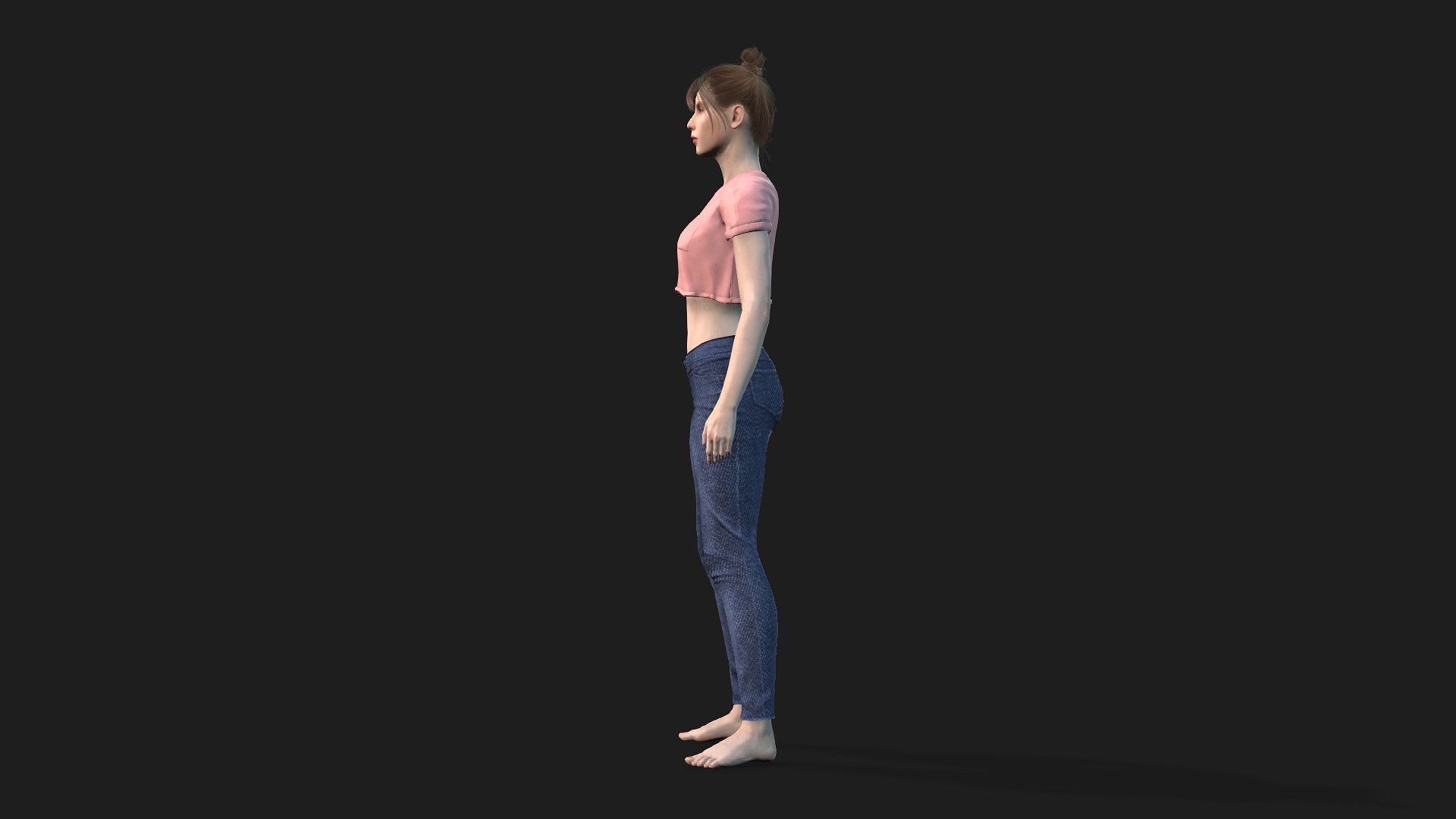 Beautiful Female Character Animation Ready Model 3D model_2