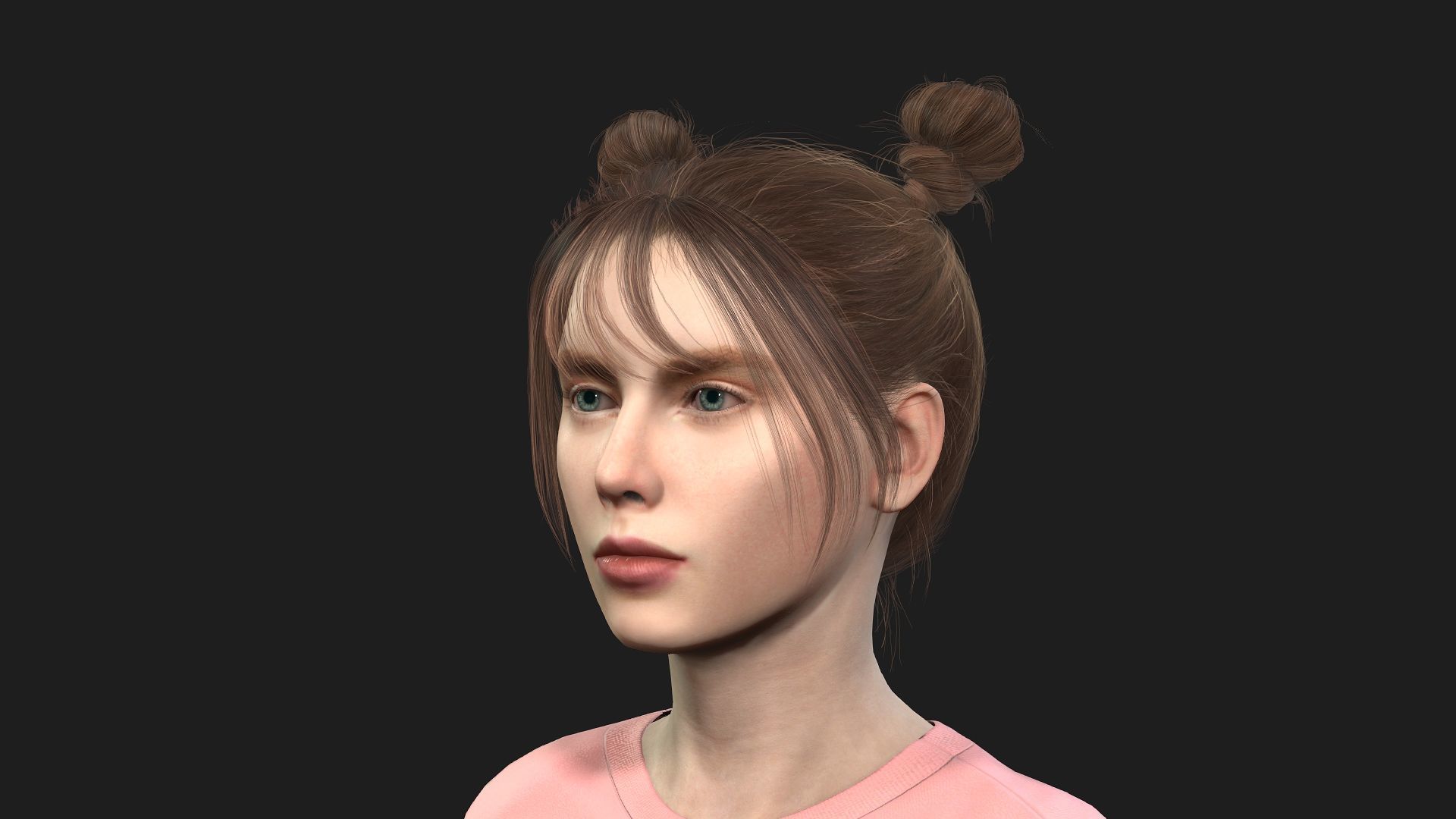 Beautiful Female Character Animation Ready Model 3D model_6