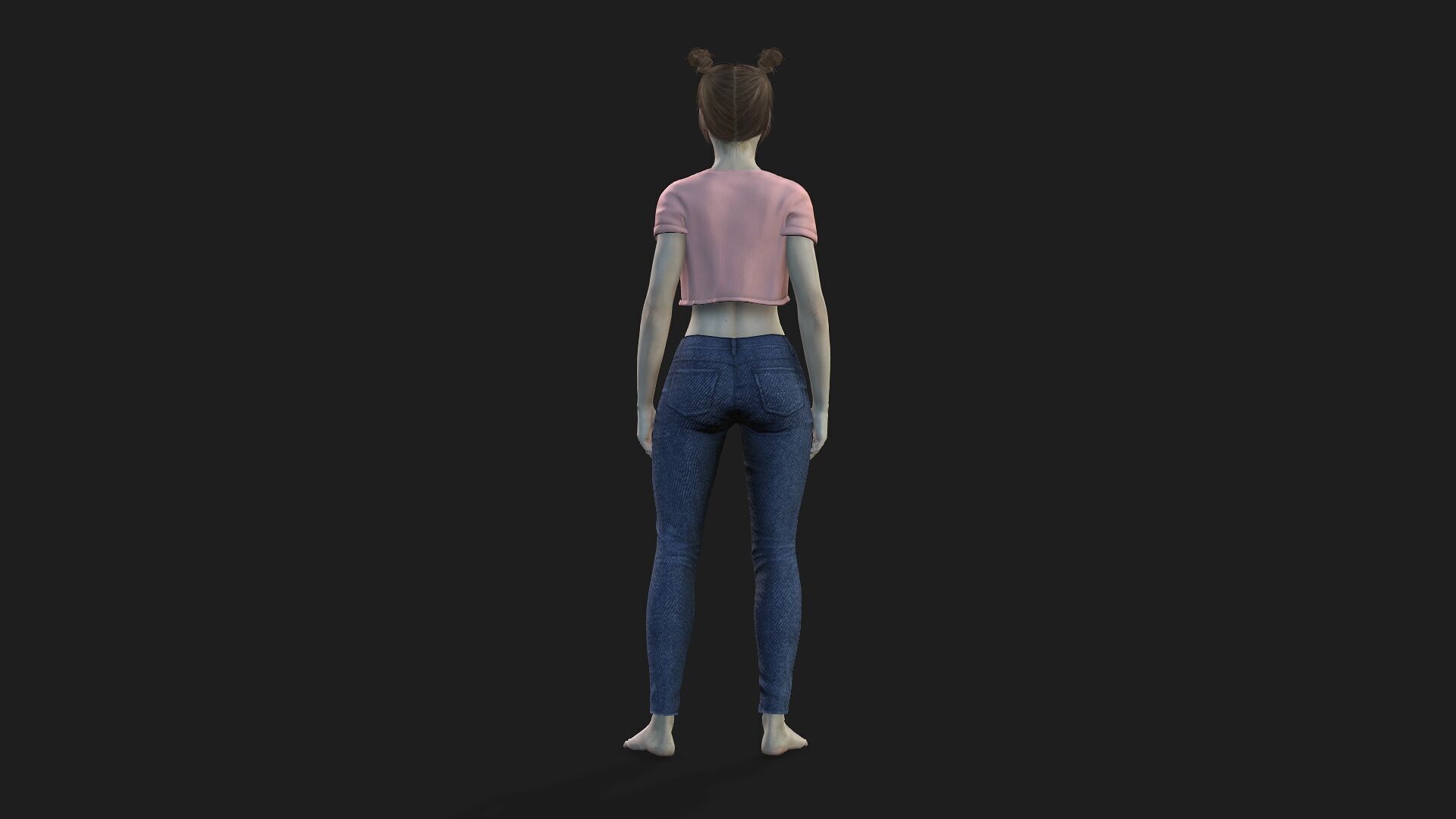 Beautiful Female Character Animation Ready Model 3D model_3