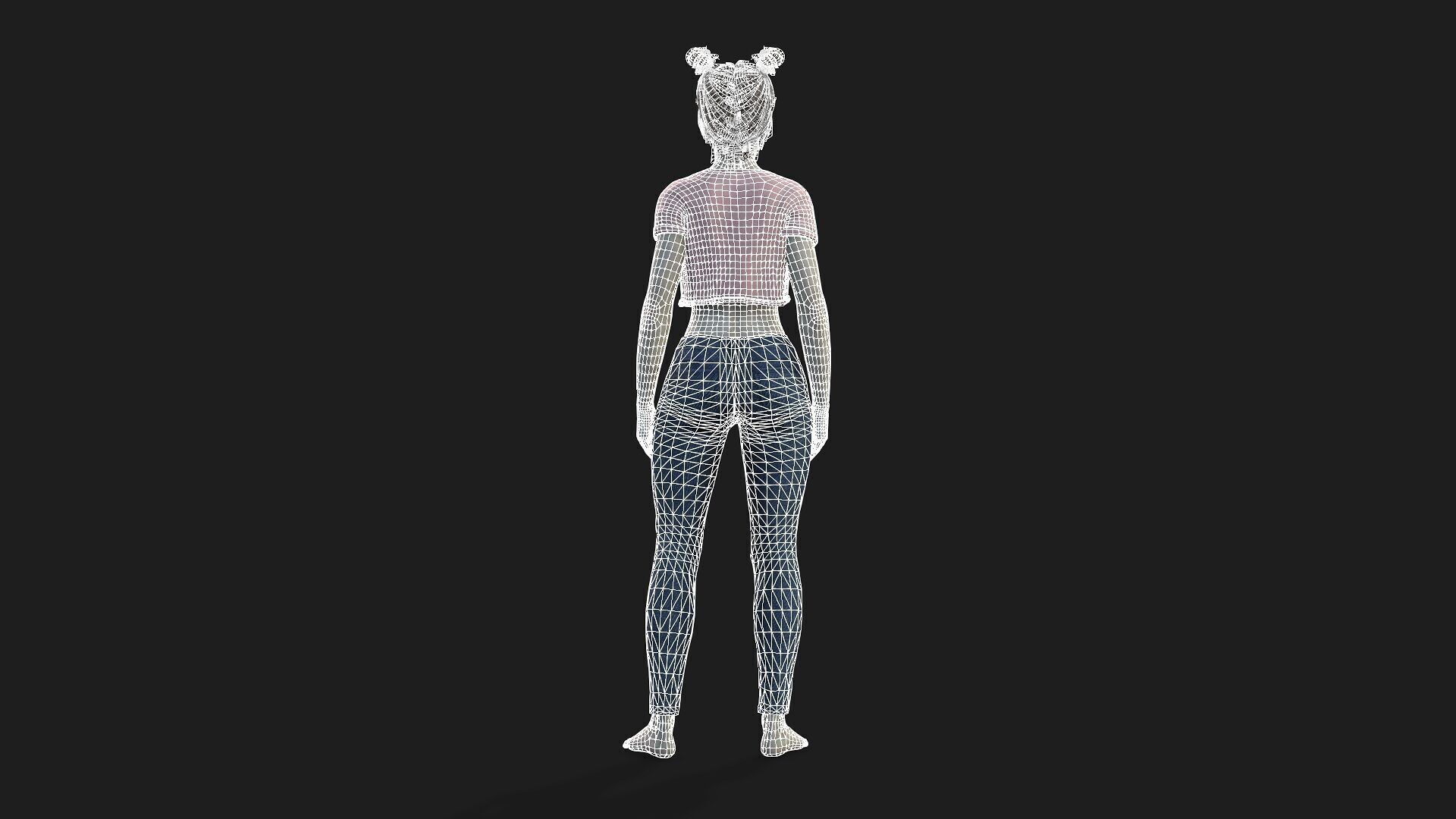 Beautiful Female Character Animation Ready Model 3D model_17