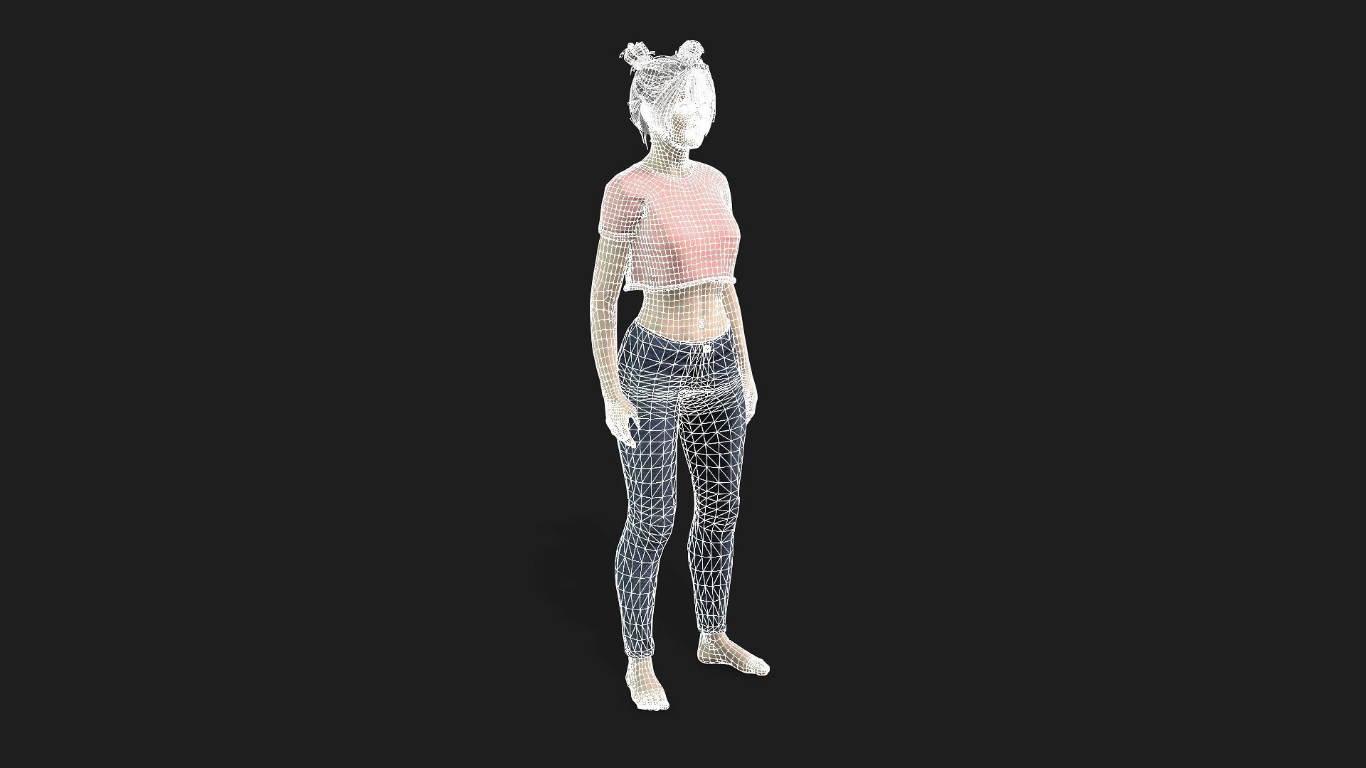 Beautiful Female Character Animation Ready Model 3D model_22