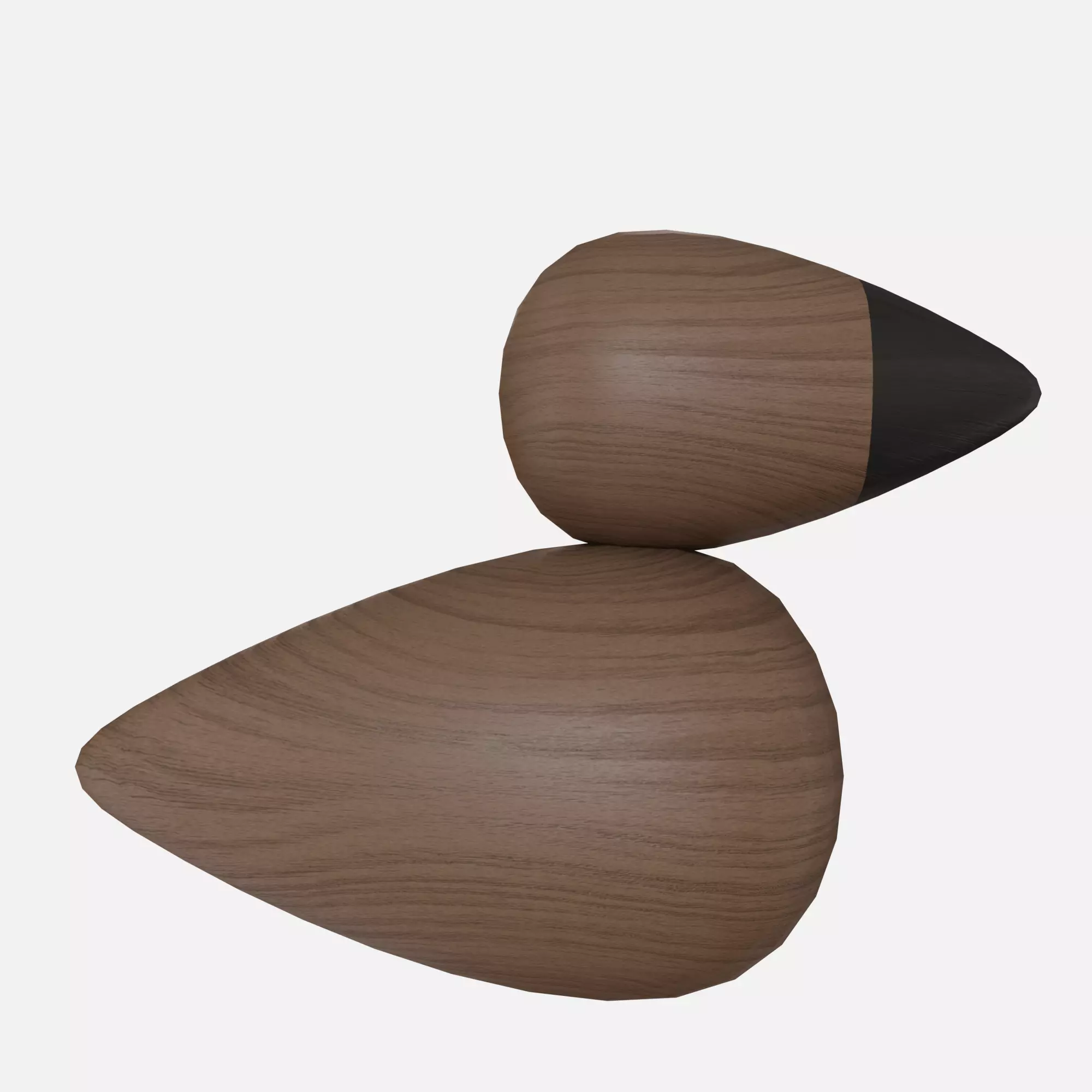 Wood bird Low-poly 3D model