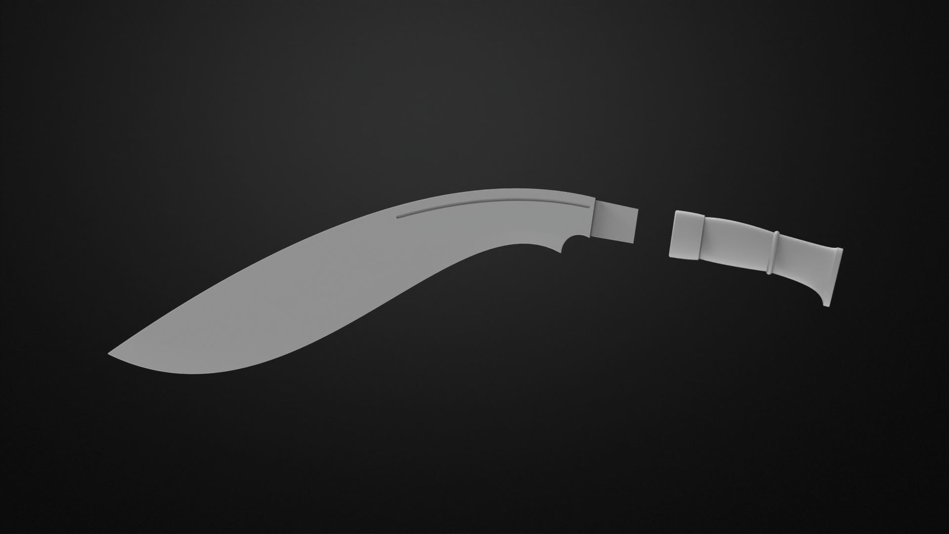 Weapons Encyclopedia 110 Khukuri 3D print model_8