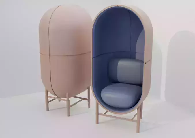 Stylish office chair 3D model