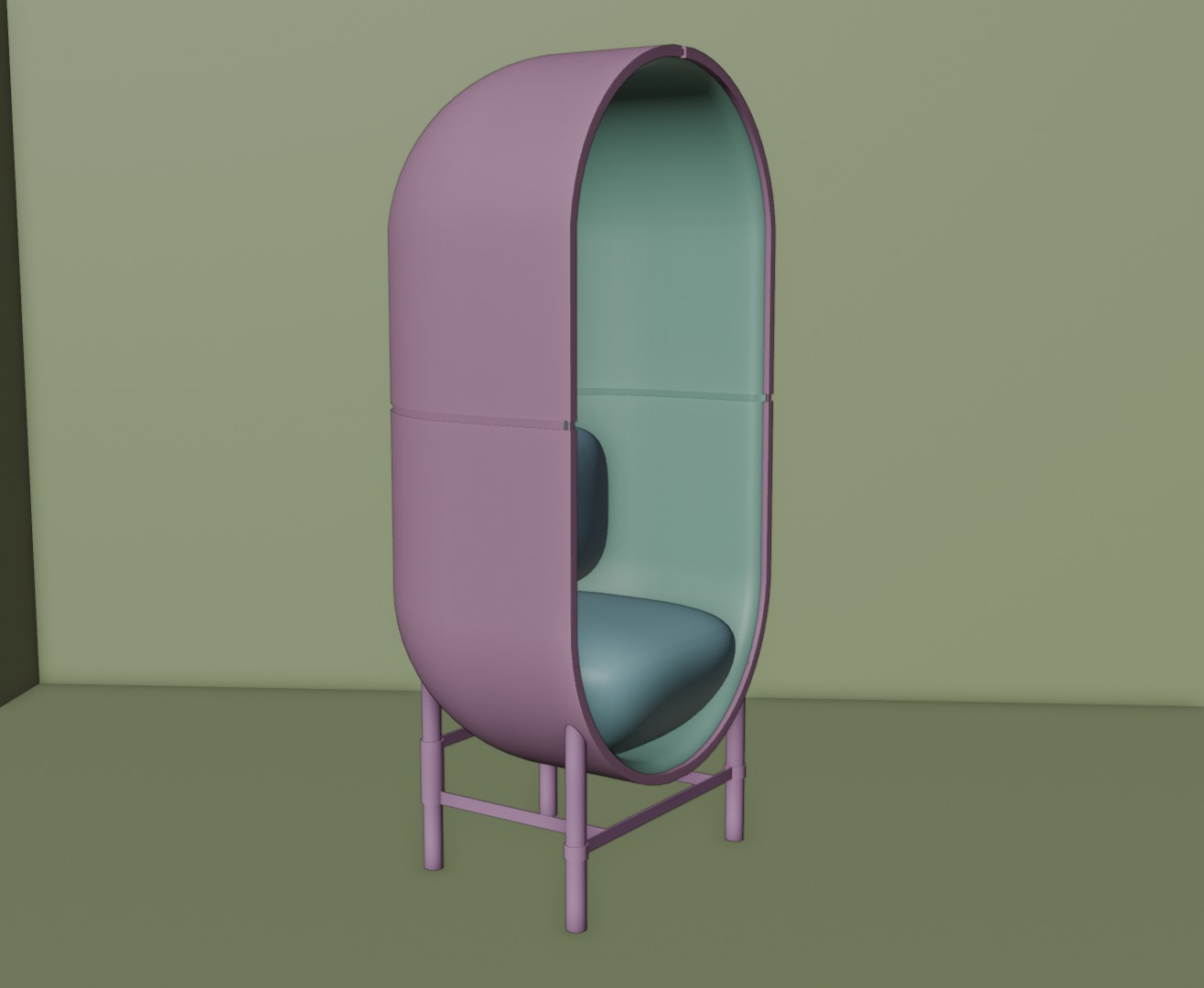 Stylish office chair 3D model 3D model_5