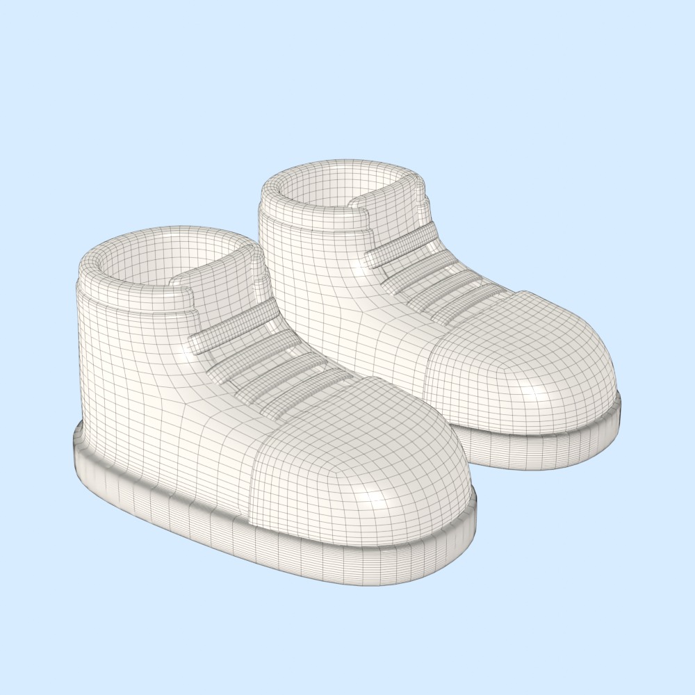  Kids Shoes  Free 3D model_5