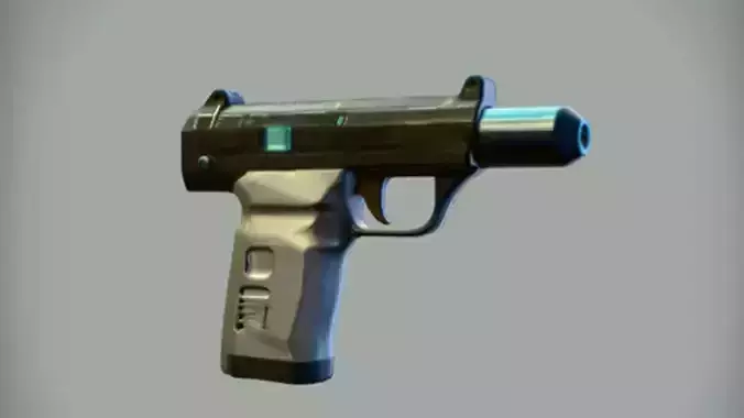 uturistic handgun 3D Game Ready Model