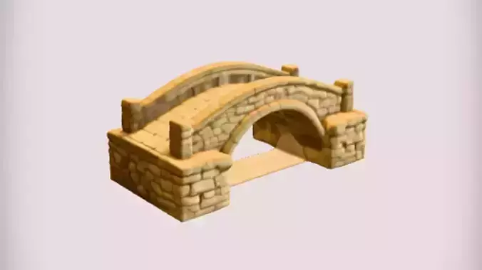 Stone arch bridge model
