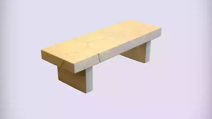 Rectangular stone table