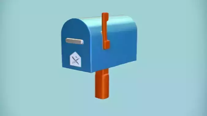 mailbox with a flag