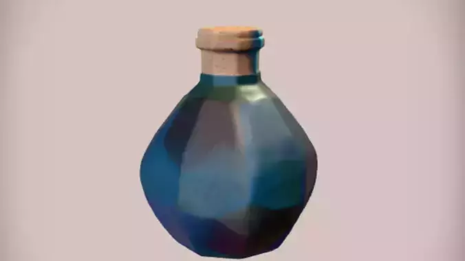 faceted potion bottle