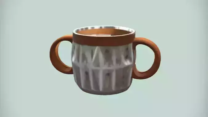 Ceramic mug with handles