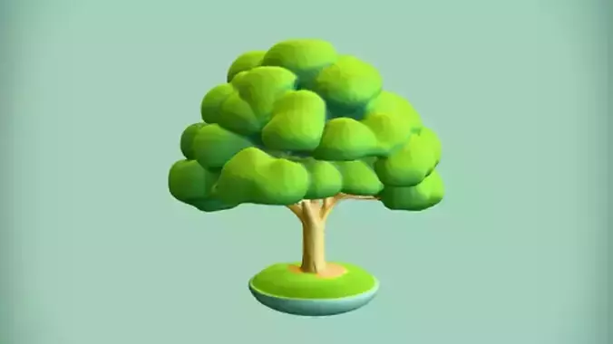 cartoon style tree