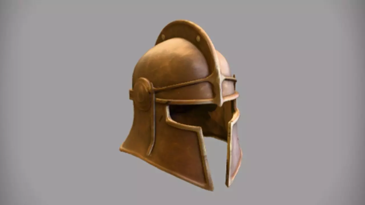Ancient warrior helmet 3D model_0