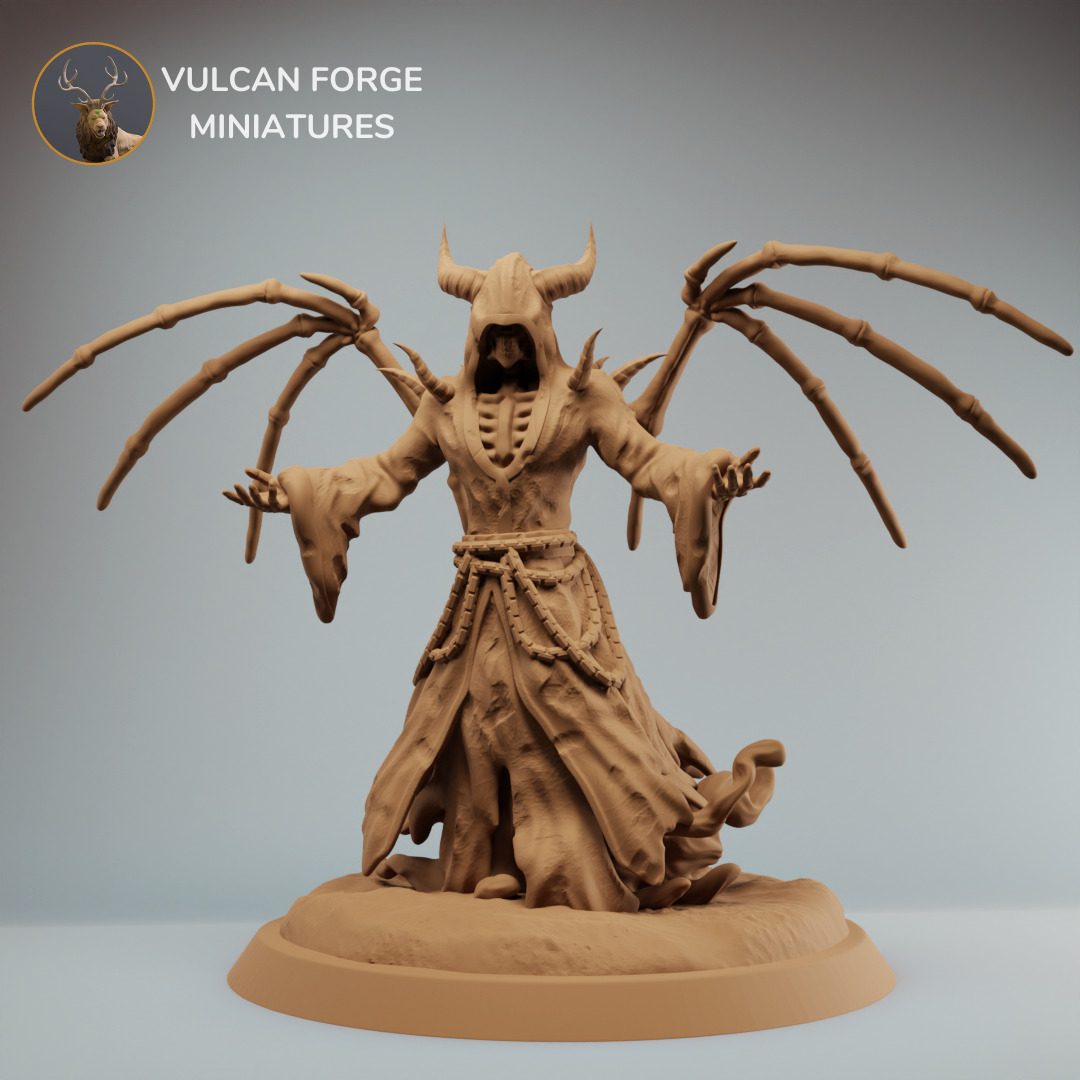 Undead skeleton vampire lich and hell hound bundle 3D print model_5