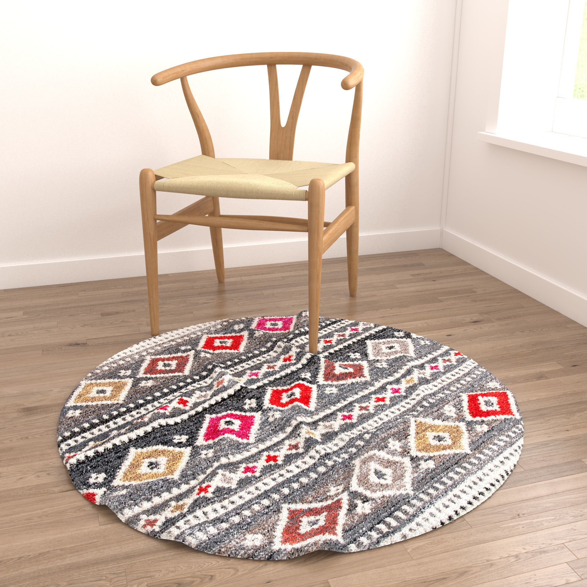 Rugs No 1001 Low-poly 3D model_4