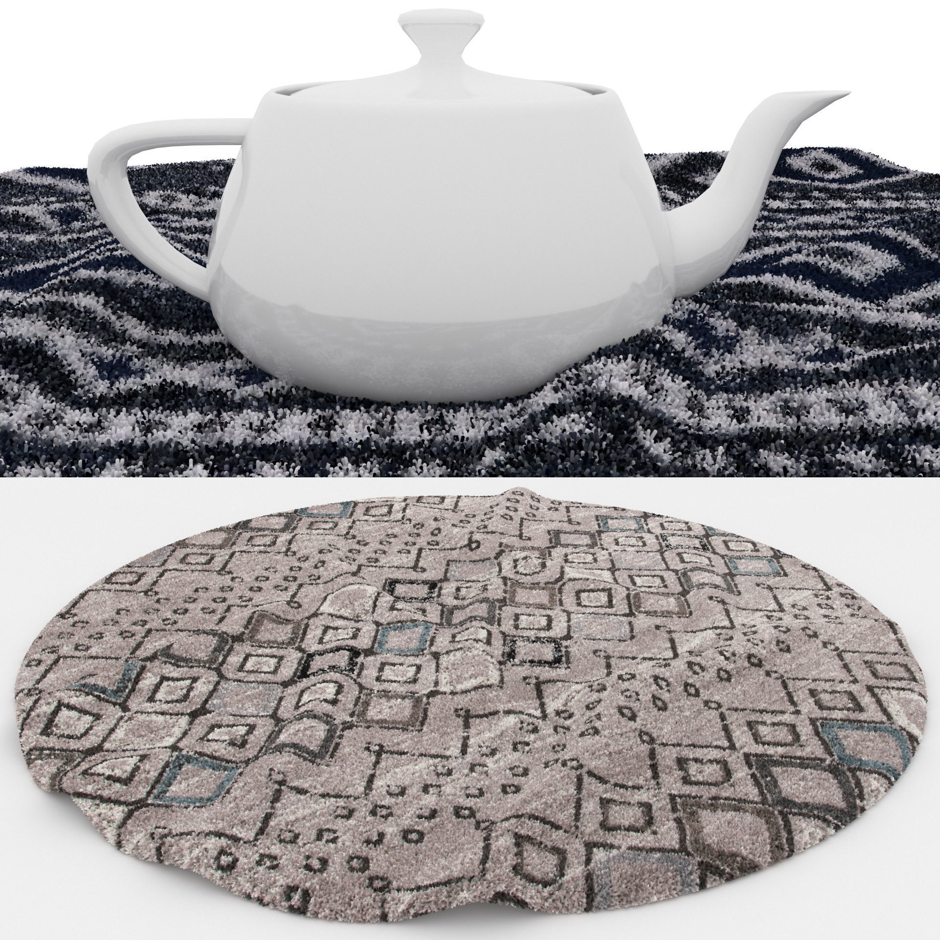 Rugs No 1001 Low-poly 3D model_1