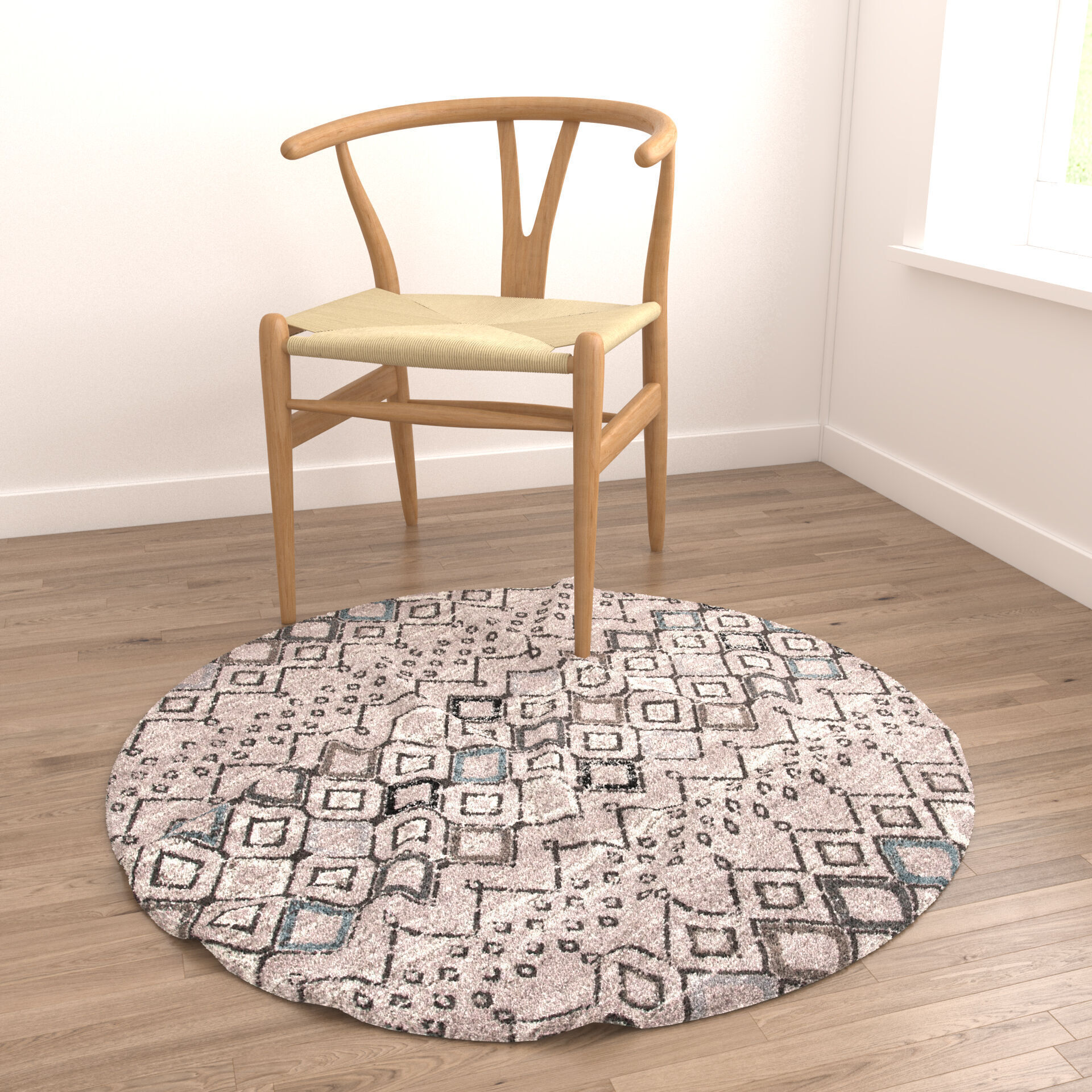 Rugs No 1001 Low-poly 3D model_3