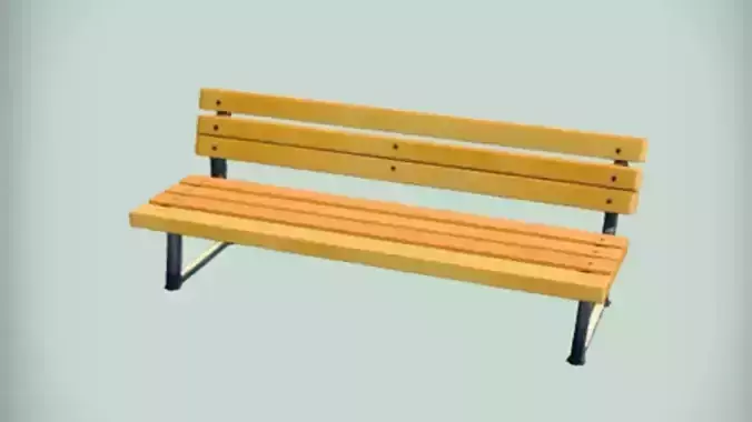 Wooden park bench
