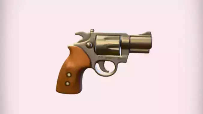 revolver handgun 3D Game Ready Model