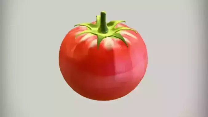 red ripe tomato 3D model