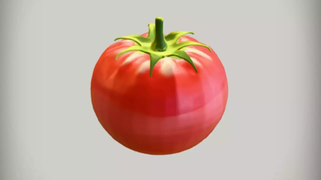 red ripe tomato 3D model