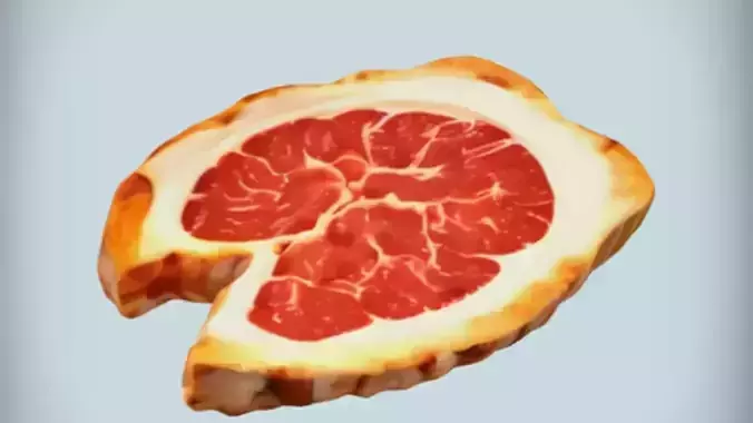 Raw steak with fat marbling