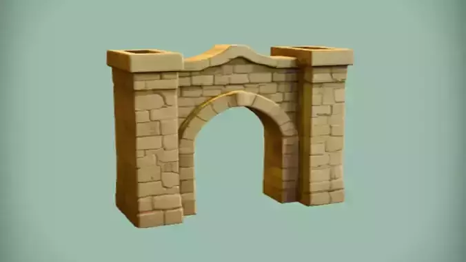 medieval stone archway