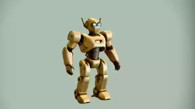 Humanoid robot with antennas 3D model