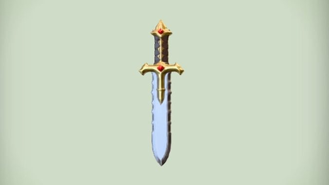 Decorative fantasy sword 3D model