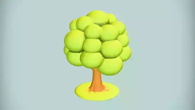 cartoonish green tree
