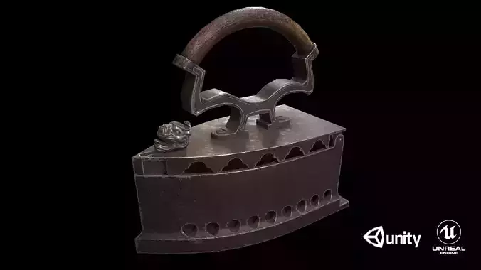 Old Soviut Iron - Model and Textures Low-poly 3D model