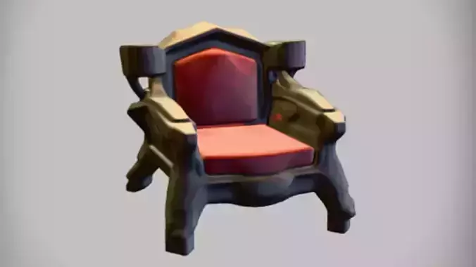 ornate wooden armchair