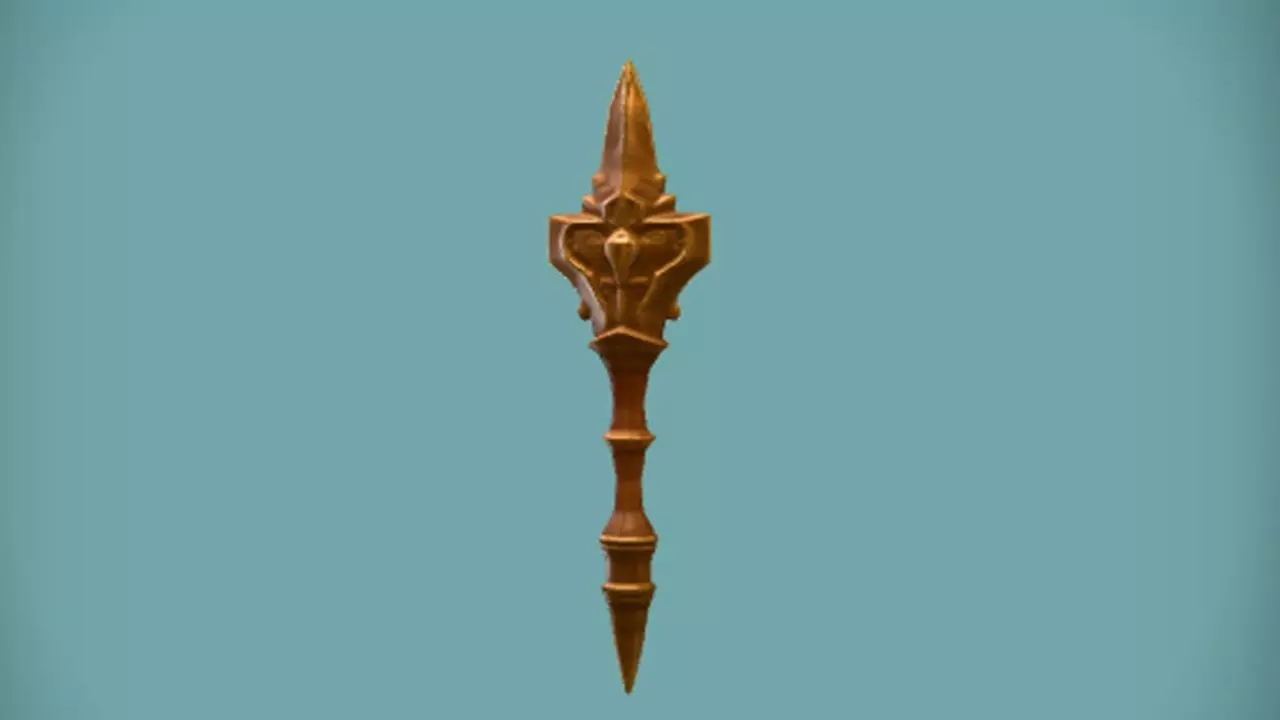 ornate decorative dagger 3D model_0