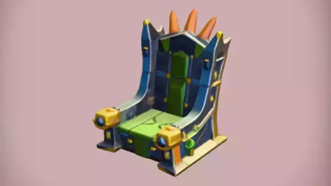 fantasy throne 3D Game Ready Model