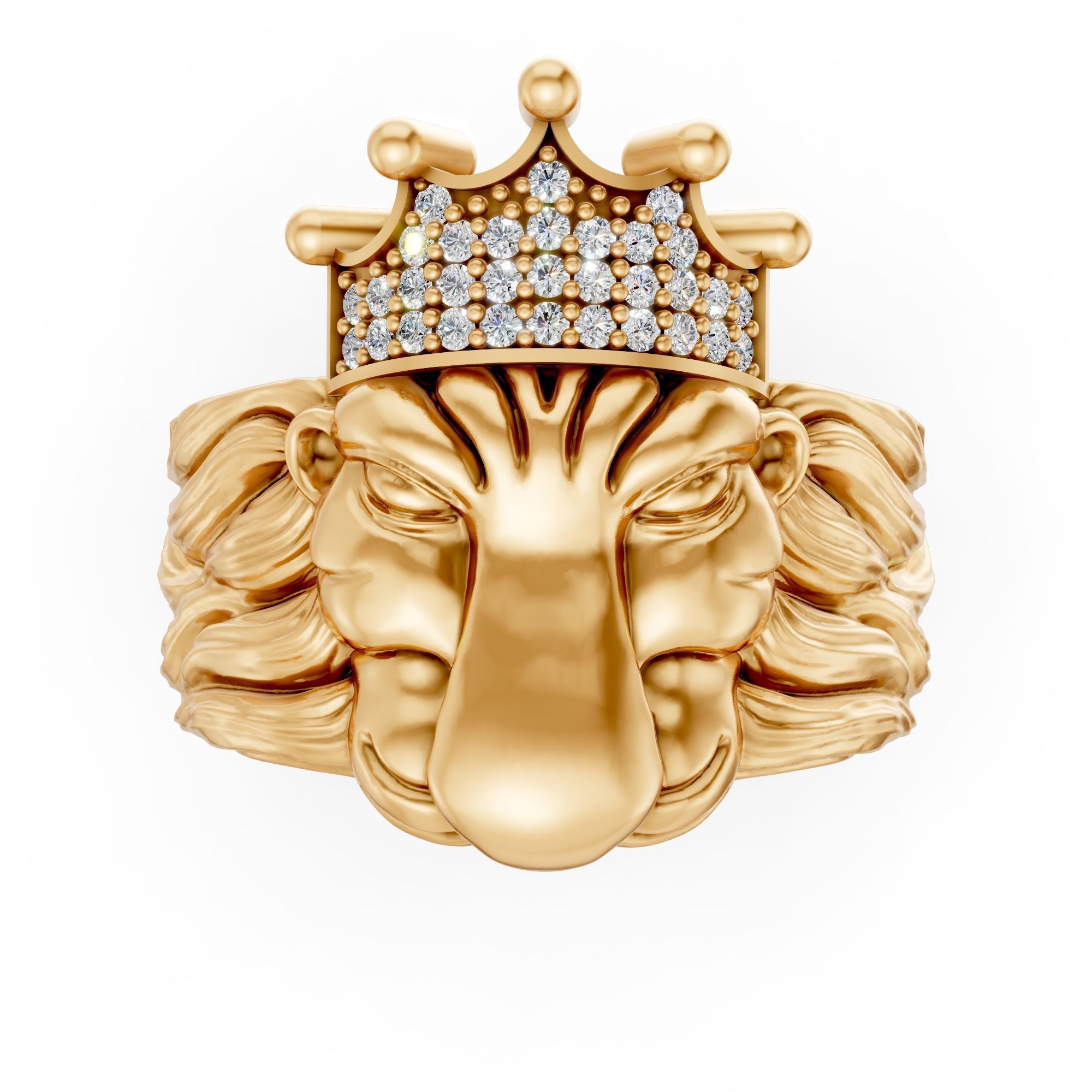 Lion Ring Light Weight 3d file  3D print model_2